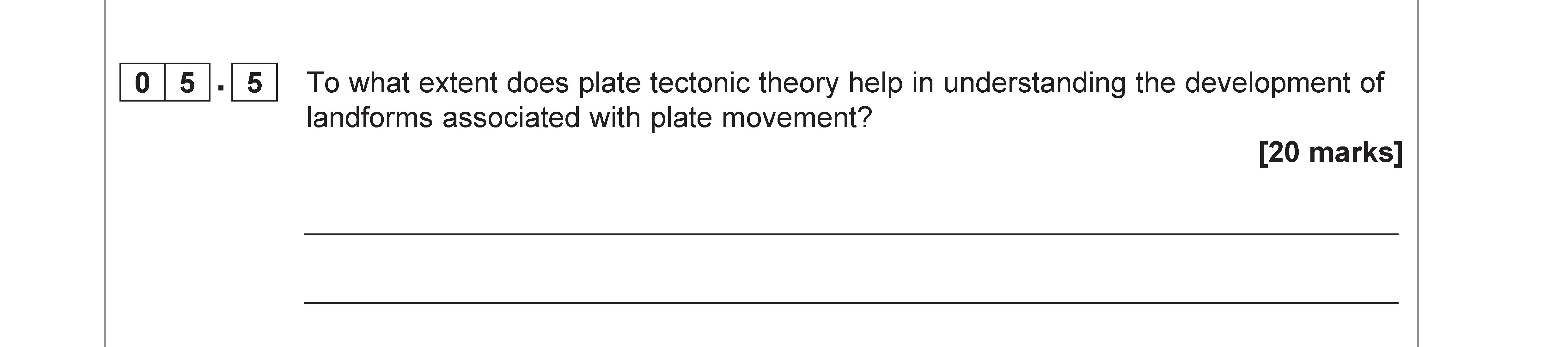 To-what-extent-does-plate-tectonic-theory-help-in-understanding-the-development-of-landforms-associated-with-plate-movement?--[20-marks]-AQA-A-Level Geography-Question 5-2021-Paper 1.png